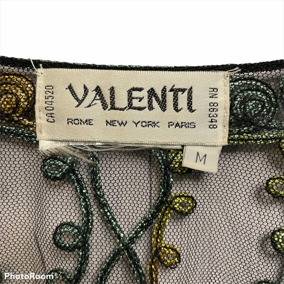 Vintage Valenti Sheer Ornate Filagree Jacket / Cover Up Size M - Picture 3 of 7